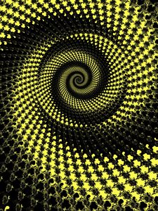 Preview wallpaper spiral, vortex, rotation, abstraction, yellow