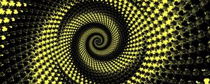 Preview wallpaper spiral, vortex, rotation, abstraction, yellow