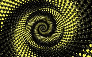 Preview wallpaper spiral, vortex, rotation, abstraction, yellow