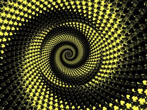 Preview wallpaper spiral, vortex, rotation, abstraction, yellow