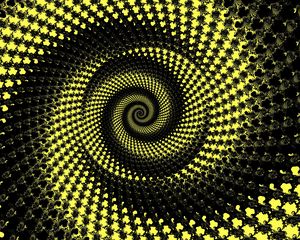 Preview wallpaper spiral, vortex, rotation, abstraction, yellow