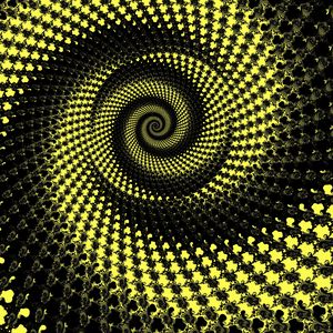 Preview wallpaper spiral, vortex, rotation, abstraction, yellow