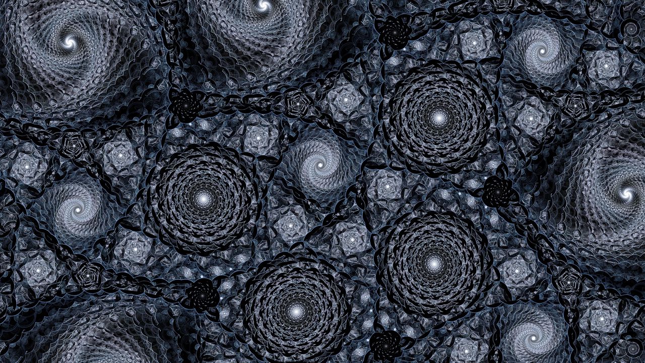 Wallpaper spirals, circles, shapes, abstraction, gray