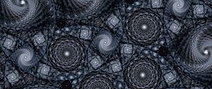 Preview wallpaper spirals, circles, shapes, abstraction, gray