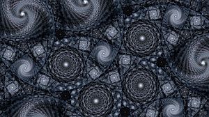Preview wallpaper spirals, circles, shapes, abstraction, gray