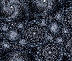 Preview wallpaper spirals, circles, shapes, abstraction, gray