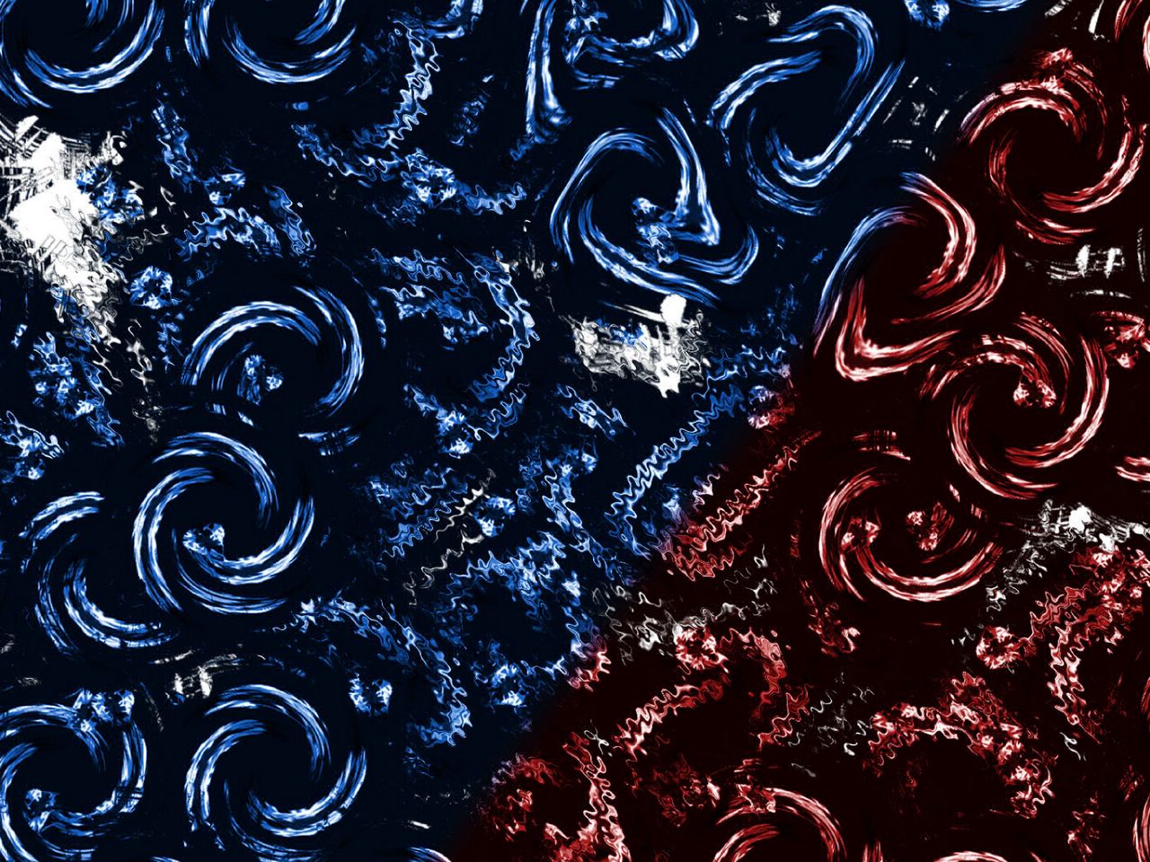 1280x960 Wallpaper spirals, circles, swirling, blue, red