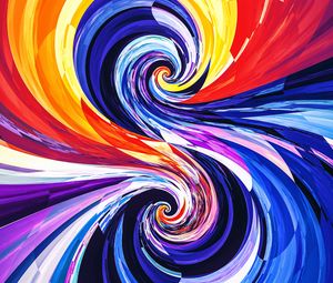 Preview wallpaper spirals, circles, swirling, multicolored