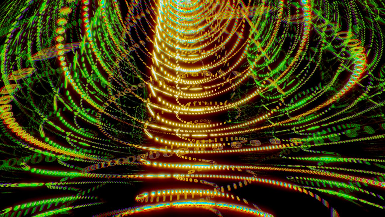 Wallpaper spirals, lights, glow, intersection, abstraction
