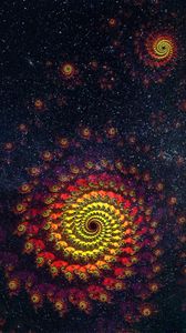 Preview wallpaper spirals, starry sky, universe, space