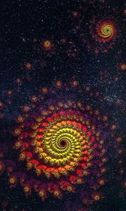 Preview wallpaper spirals, starry sky, universe, space