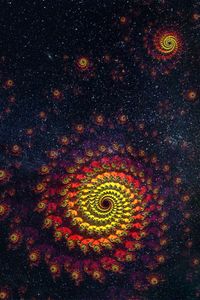 Preview wallpaper spirals, starry sky, universe, space