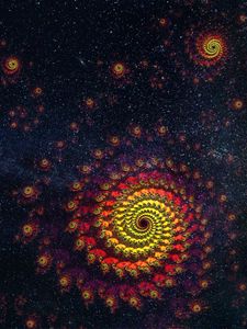 Preview wallpaper spirals, starry sky, universe, space