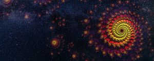 Preview wallpaper spirals, starry sky, universe, space