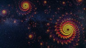Preview wallpaper spirals, starry sky, universe, space
