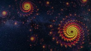 Preview wallpaper spirals, starry sky, universe, space
