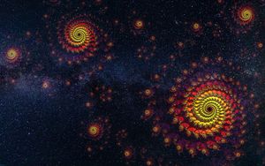 Preview wallpaper spirals, starry sky, universe, space