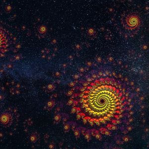 Preview wallpaper spirals, starry sky, universe, space