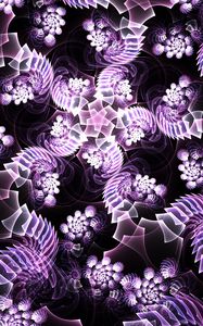 Preview wallpaper spirals, whirl, shapes, purple