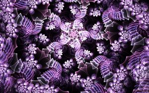 Preview wallpaper spirals, whirl, shapes, purple