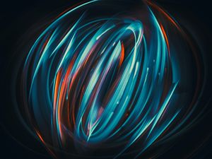 Preview wallpaper spirograph, long exposure, glow, abstraction