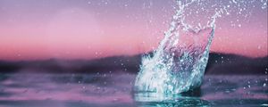 Preview wallpaper splash, spray, water, sunset