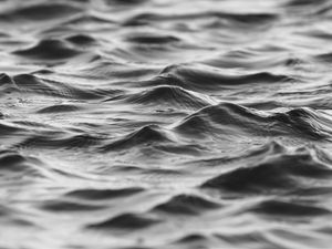 Preview wallpaper splashes, water, sea, black and white