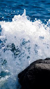 Preview wallpaper splashes, waves, sea, water, stone