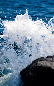 Preview wallpaper splashes, waves, sea, water, stone