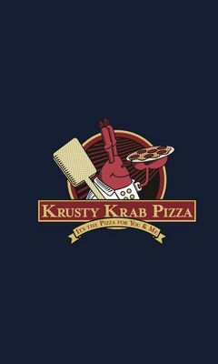 Download wallpaper 240x400 spongebob squarepants, mr krabs, logo, pizza ...