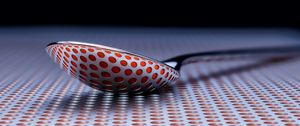 Preview wallpaper spoon, 3d, structure, circles, surface