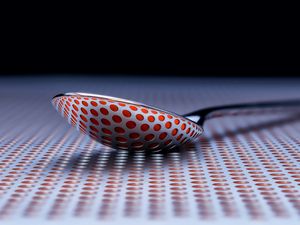 Preview wallpaper spoon, 3d, structure, circles, surface