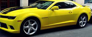 Preview wallpaper sport car, yellow, side view