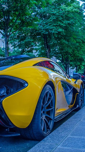 360x640 Wallpaper sport car, yellow, side view, luxury