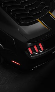 Preview wallpaper sports car, black, headlight, dark