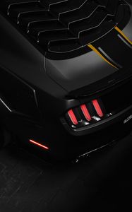 Preview wallpaper sports car, black, headlight, dark