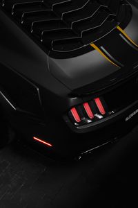 Preview wallpaper sports car, black, headlight, dark