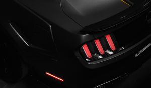 Preview wallpaper sports car, black, headlight, dark