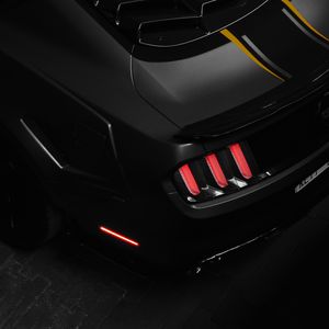 Preview wallpaper sports car, black, headlight, dark