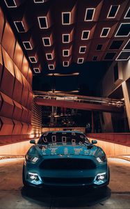 Preview wallpaper sports car, car, front view, blue, parking