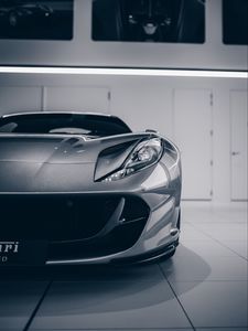 Preview wallpaper sports car, car, gray, front view