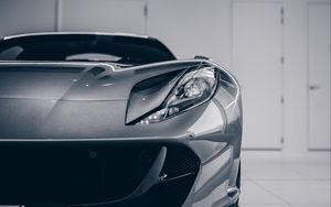 Preview wallpaper sports car, car, gray, front view