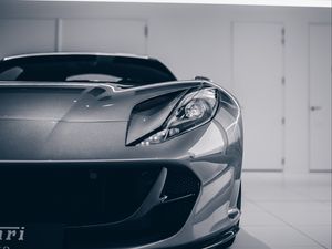 Preview wallpaper sports car, car, gray, front view