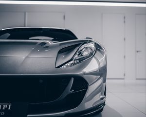Preview wallpaper sports car, car, gray, front view