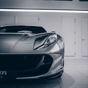 Preview wallpaper sports car, car, gray, front view