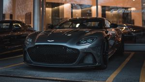 Preview wallpaper sports car, car, gray, front view, headlights