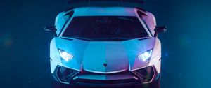 Preview wallpaper sports car, car, headlight, glow