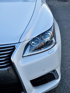 Preview wallpaper sports car, car, headlight, front view, white