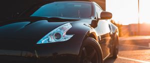 Preview wallpaper sports car, car, headlight, black