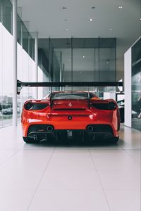 Preview wallpaper sports car, car, rear view, red